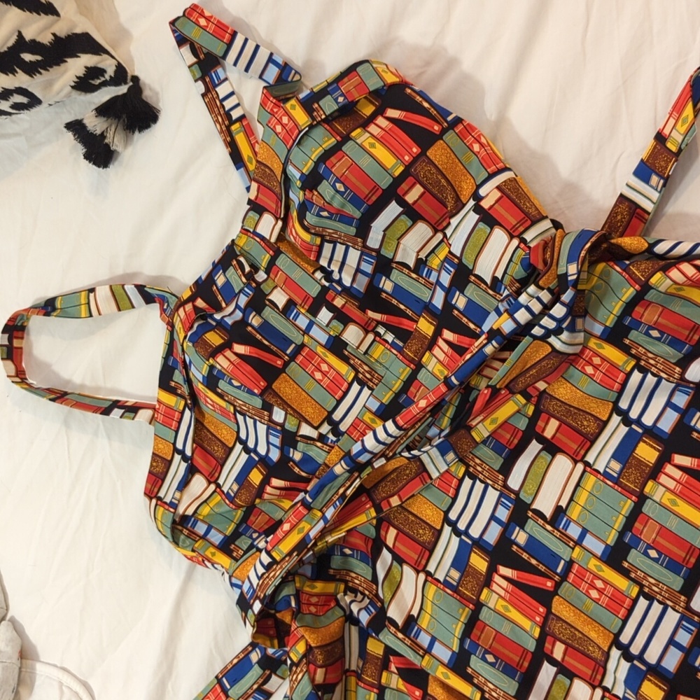 Eva Rose Rockabilly book print dress